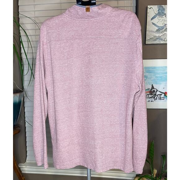 Fundamental Coast Maroon Quarter Zip Pullover XXL Men’s Linen Blend EUC Coastal - Picture 10 of 13